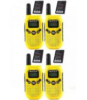 Set van 4 gele Baofeng BF-T6 Walkie Talkie met accu