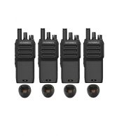 Set van 4 Motorola R2 UHF DMR Digitaal IP55 5Watt met tafellader