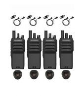 Set van 4 Motorola R2 UHF DMR Digitaal IP55 5Watt met tafellader en D-shape oortje