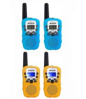 Set van 4 Retevis RT388 walkie talkies 2x lichtblauw en 2x geel