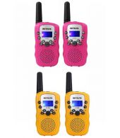 Set van 4 Retevis RT388 walkie talkies 2x roze en 2x geel