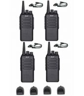 Set van 4 TYT TC-3000A UHF IP55 10Watt met D-shape oortje