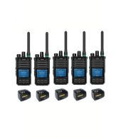 Set van 5 Caltta PH660 UHF DMR GPS, Bluetooth, display en tafellader