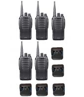 Set van 5 Midland G10 Pro UHF PMR446 Portofoon met tafellader