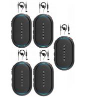 Set van 5 Motorola TLK 25 Wi-Fi WAVE PTX Bluetooth Wifi IP67 mini portofoons met oortjes