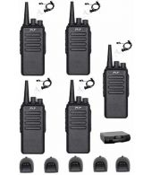 Set van 5 TYT TC-3000A UHF IP55 10Watt met beveiligingoortje en koffer