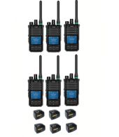 Set van 6 Caltta PH660 UHF DMR GPS, Bluetooth, display en tafellader