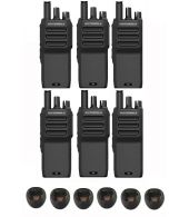 Set van 6 Motorola R2 UHF Analoog IP55 5Watt met tafellader 