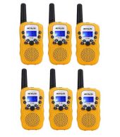 Set van 6 Retevis RT388 walkie talkies geel 