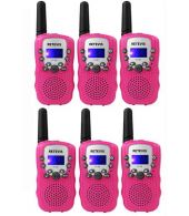 Set van 6 Retevis RT388 walkie talkies roze