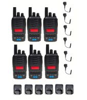 Set van 6 TTI TCB-H100 compacte 27mc Portofoons 4Watt FM en AM en speakermicrofoon