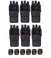 Set van 6 Wouxun KG-UV8H Dualband VHF en UHF IP66 10watt portofoons
