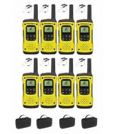 Set van 8 Motorola TLKR T92 H2O IP67 PMR446 Portofoons met beveiliging oortje